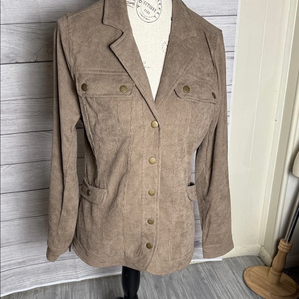 Doe & Rae Corduroy Mocha Colored Jacket Size M